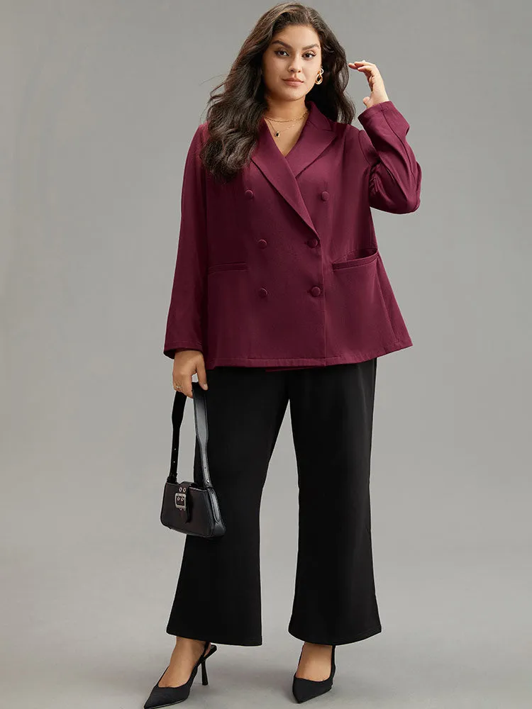 Solid Double Breasted Pocket Blazer sold by Bloomchic product image thumbnail 5