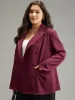 Solid Double Breasted Pocket Blazer sold by Bloomchic