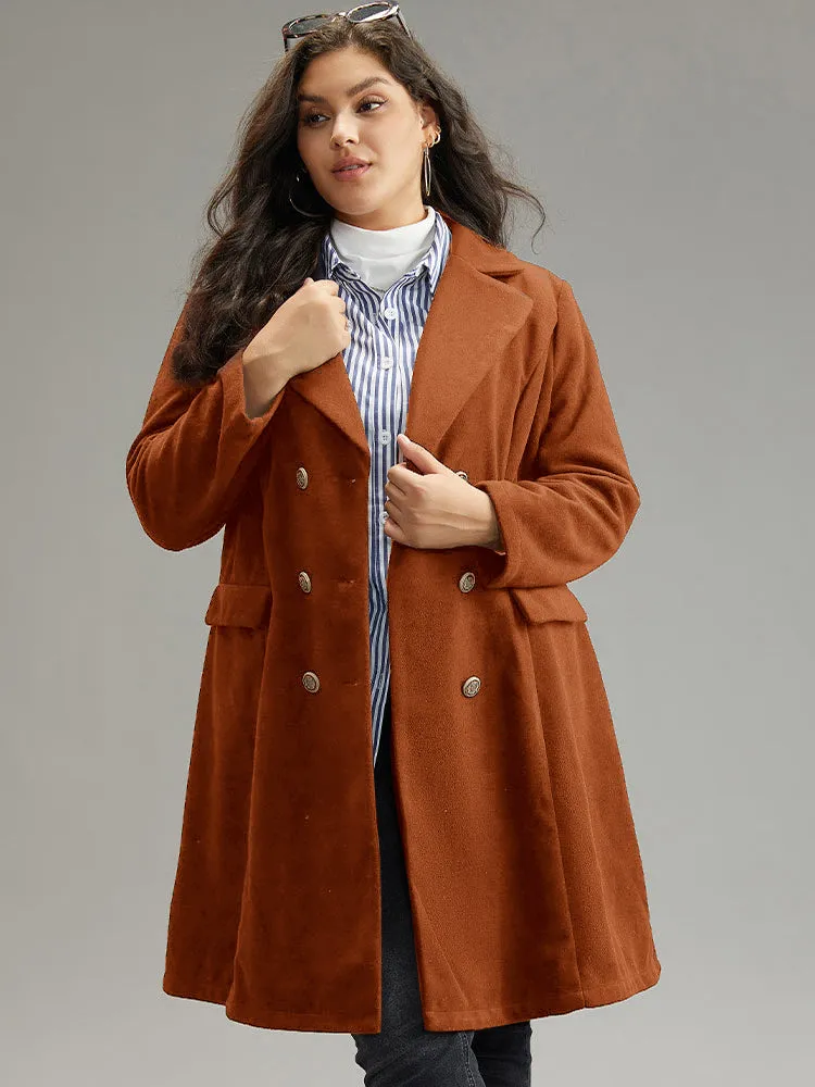 Lapel Collar Double Breasted Pocket Coat sold by Bloomchic product image thumbnail 5