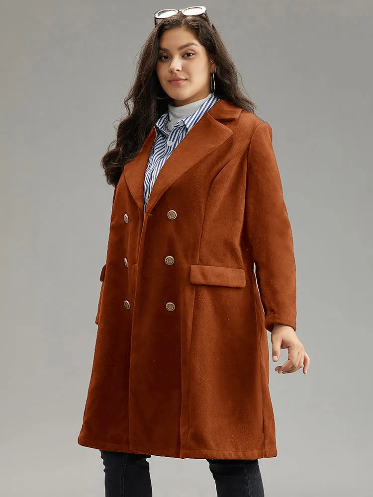 Lapel Collar Double Breasted Pocket Coat sold by Bloomchic product image thumbnail 2