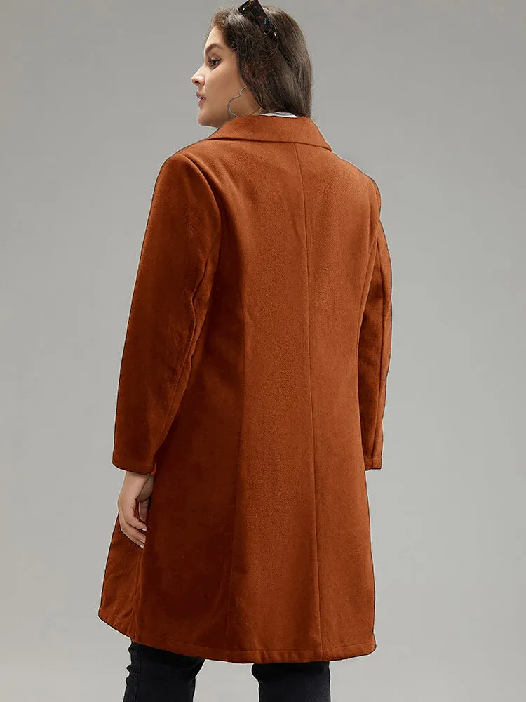 Lapel Collar Double Breasted Pocket Coat sold by Bloomchic product image thumbnail 4