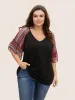 Boho Print Patchwork Raglan Sleeve T-shirt sold by Bloomchic