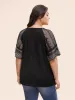 Boho Print Patchwork Raglan Sleeve T-shirt sold by Bloomchic