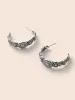 Boho Metal Large Oval Earrings sold by Bloomchic