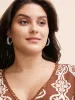 Boho Metal Large Oval Earrings sold by Bloomchic