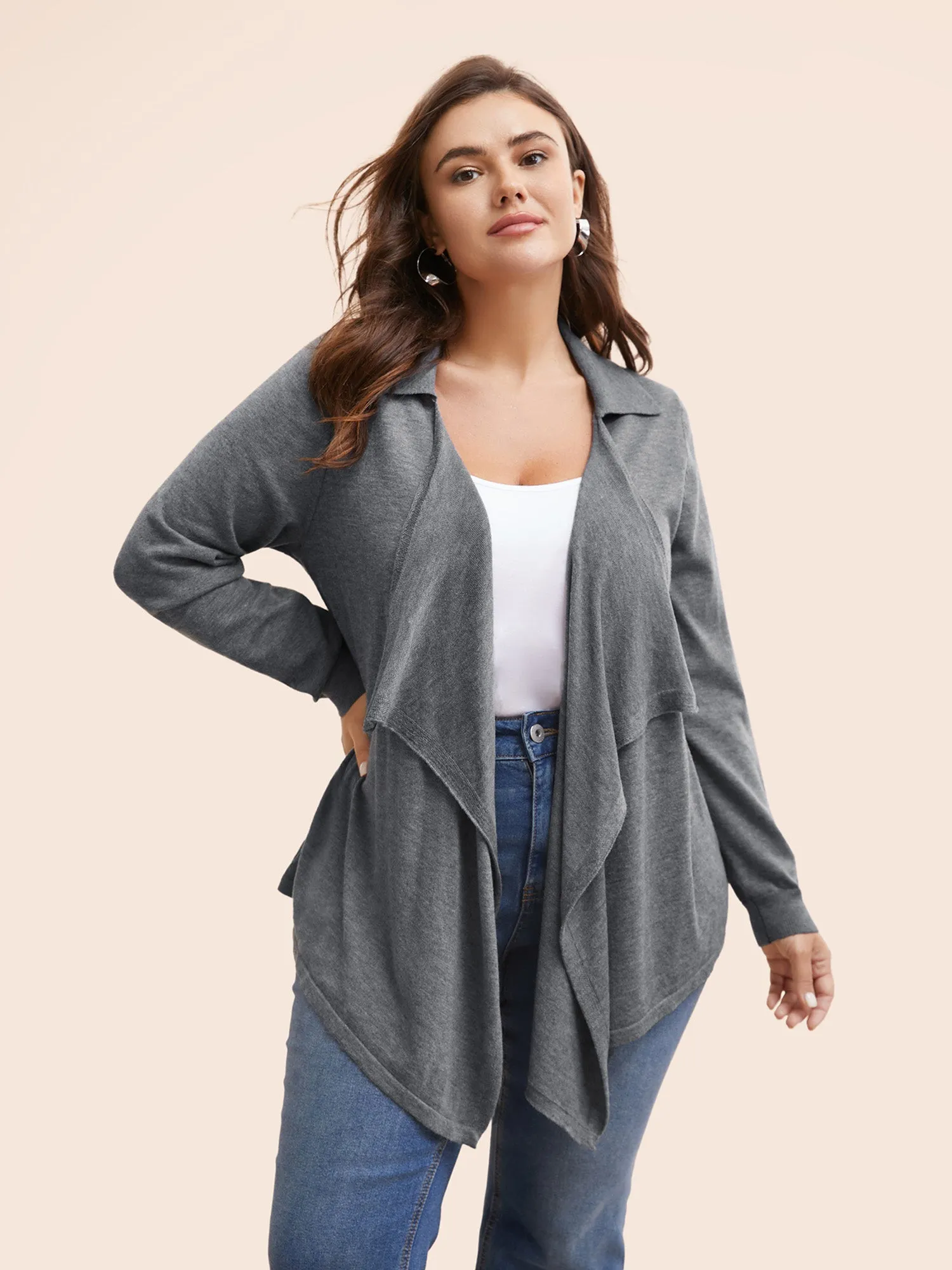 Supersoft Essentials Solid Wool Blend Cardigan sold by Bloomchic
