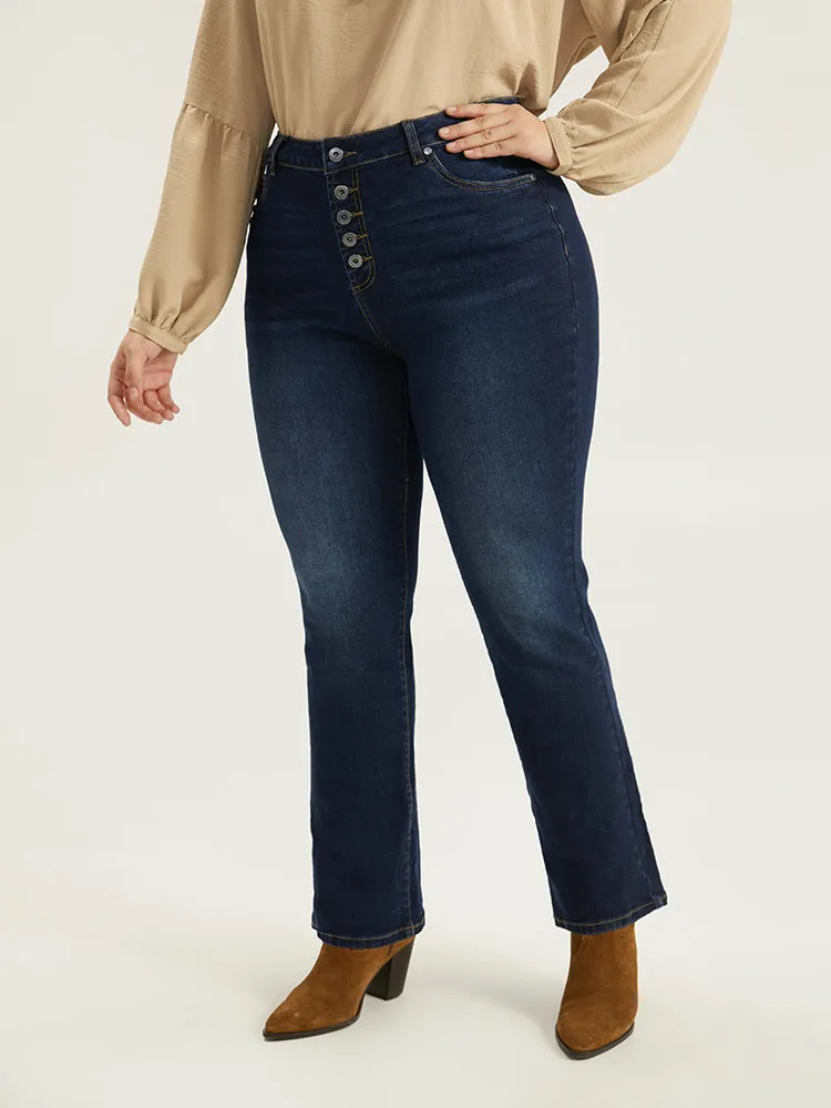 Straight Leg Button Fly Pocket Jeans sold by Bloomchic product image thumbnail 5