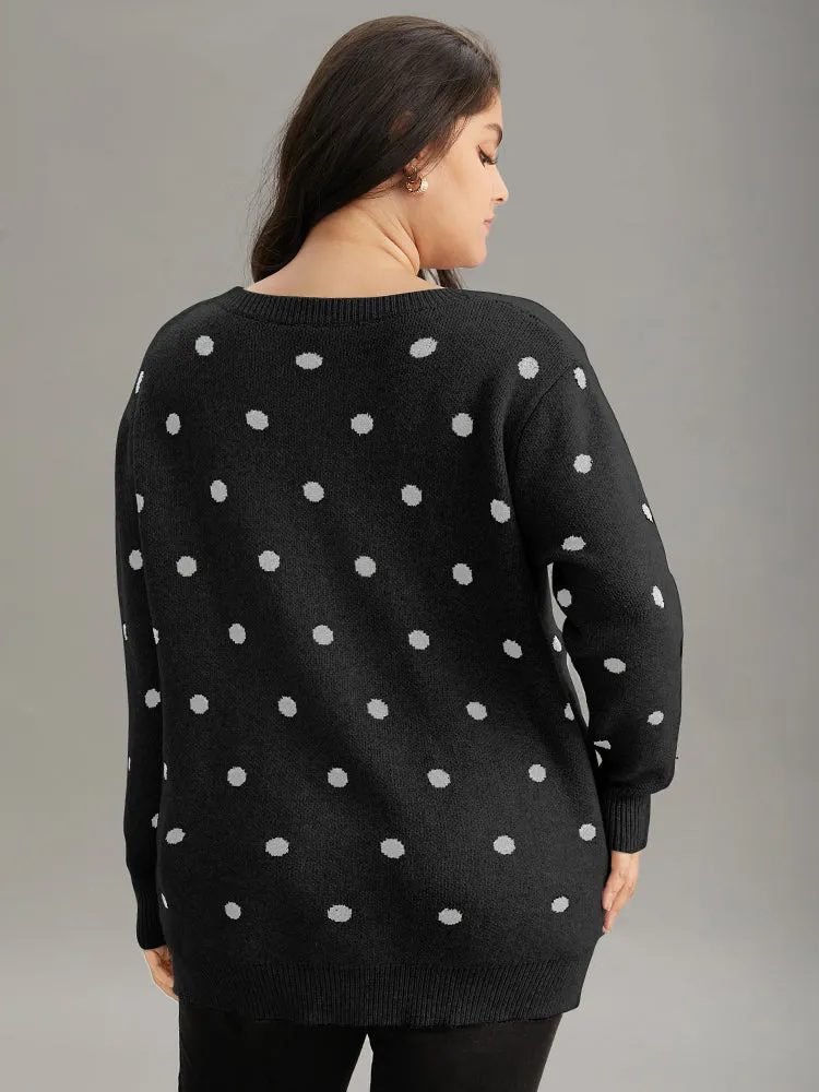 Supersoft Essentials Polka Dot Knit Pullover sold by Bloomchic product image thumbnail 3