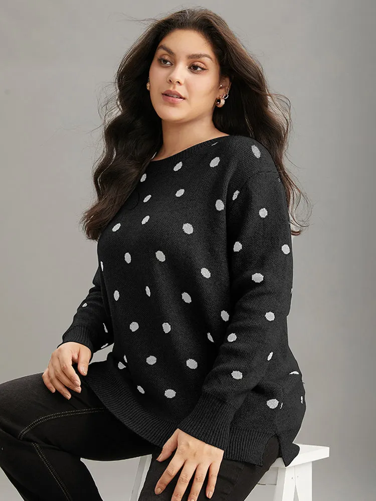 Supersoft Essentials Polka Dot Knit Pullover sold by Bloomchic product image thumbnail 2