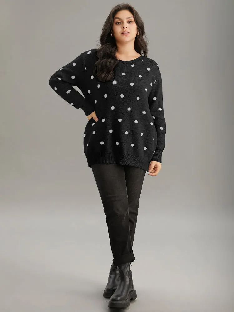 Supersoft Essentials Polka Dot Knit Pullover sold by Bloomchic product image thumbnail 4