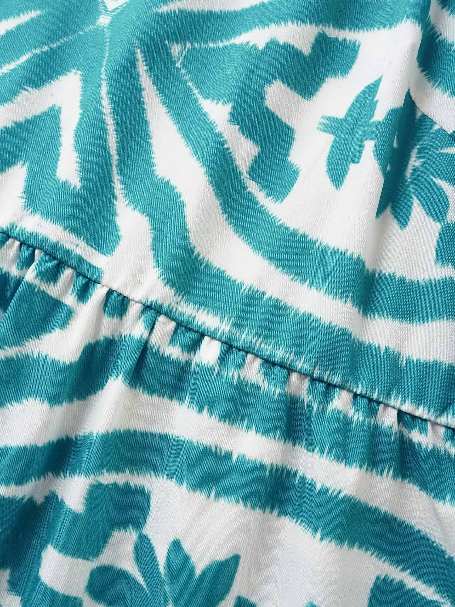 V Neck Boho Print Ruffle Sleeve Dress sold by Bloomchic product image thumbnail 5