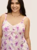 Floral Print Ruched Split Hem Cami Top sold by Bloomchic