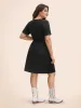 Stud Woven Pockets Midi Dress sold by Bloomchic