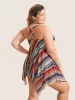 Color Stripes Twist Hanky Hem Swim Dress sold by Bloomchic