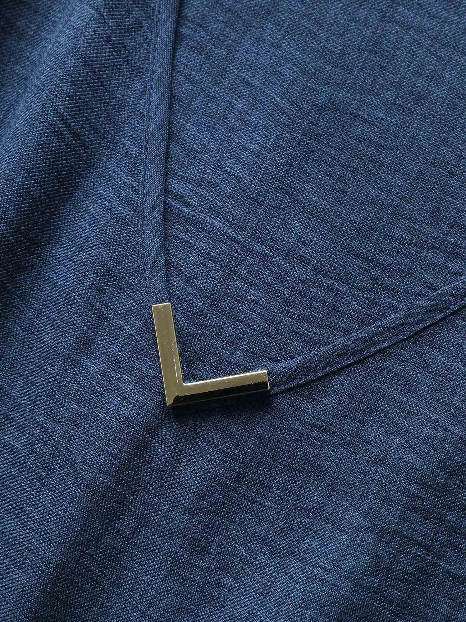 Plain Textured Pleated Metal Detail Midi Dress sold by Bloomchic product image thumbnail 5