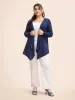 Kimono Collar Hanky Hem Cardigan sold by Bloomchic