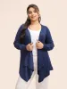 Kimono Collar Hanky Hem Cardigan sold by Bloomchic