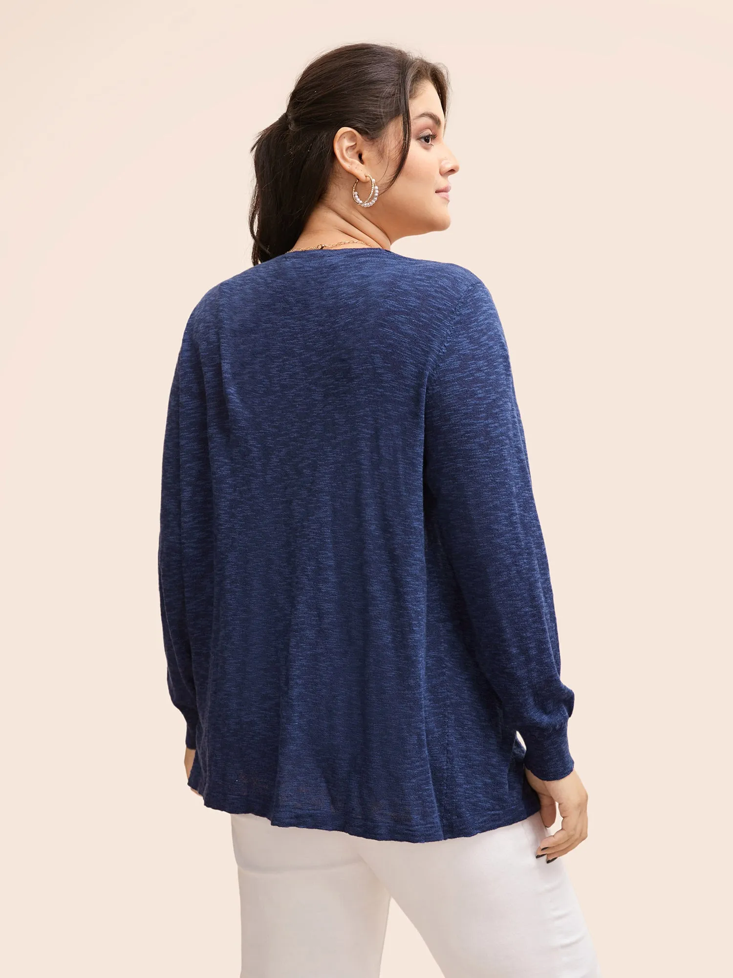 Kimono Collar Hanky Hem Cardigan sold by Bloomchic product image thumbnail 2