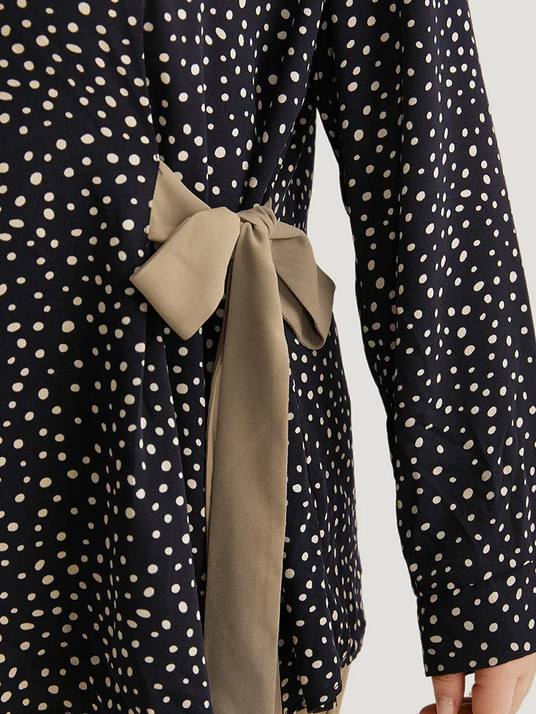 Polka Dot Ties Contrast Two-Piece Woven Top sold by Bloomchic product image thumbnail 5