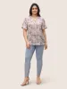 Floral Tie Neck Ruffles Lace Patchwork Blouse sold by Bloomchic