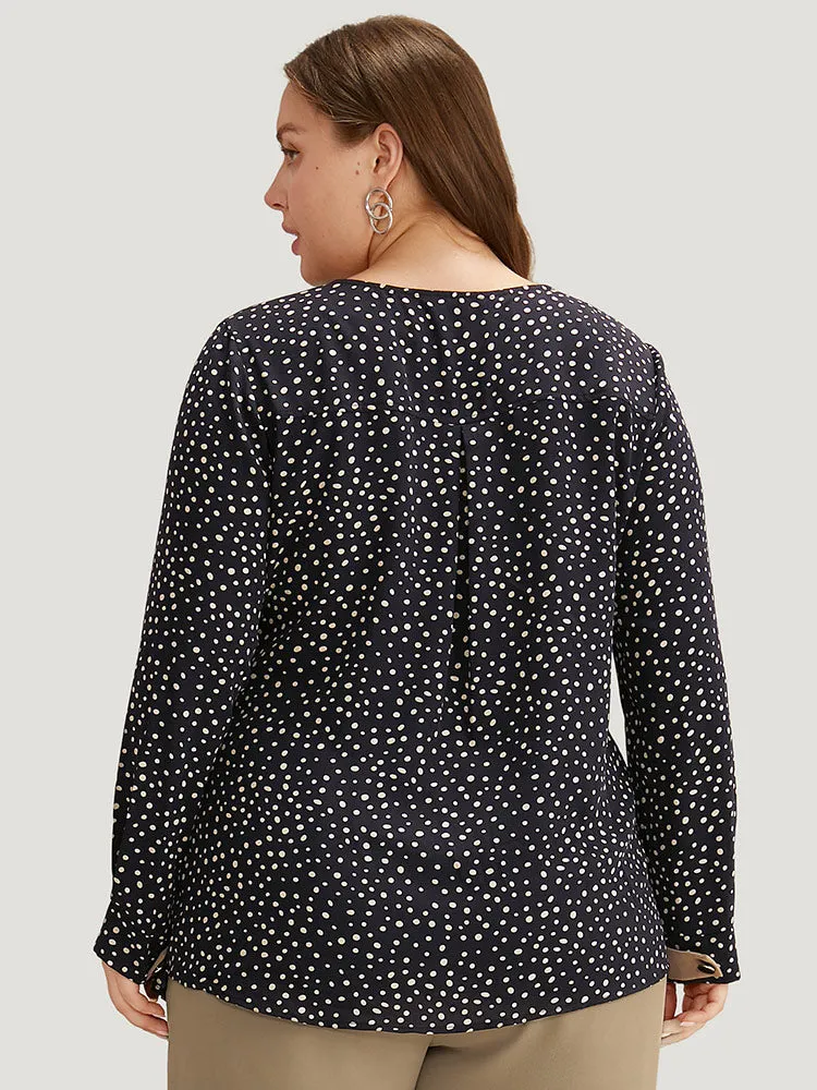 Polka Dot Ties Contrast Two-Piece Woven Top sold by Bloomchic product image thumbnail 4