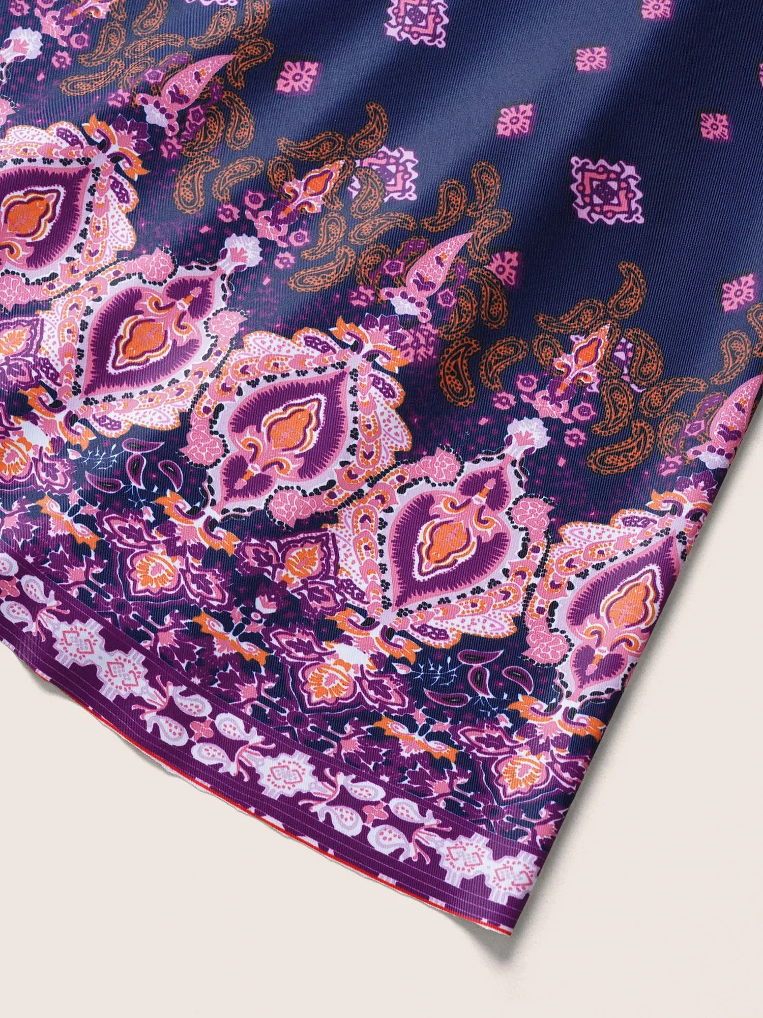 Boho Print Very Stretchy Crossover Swim Dress sold by Bloomchic product image thumbnail 5