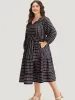 Striped Tie Neck Pocket Ties Dress sold by Bloomchic