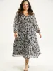 Silhouette Floral Print Lantern Sleeve Dress sold by Bloomchic