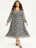 Silhouette Floral Print Lantern Sleeve Dress sold by Bloomchic