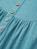 Solid Heather Button Detail Gathered T-shirt sold by Bloomchic
