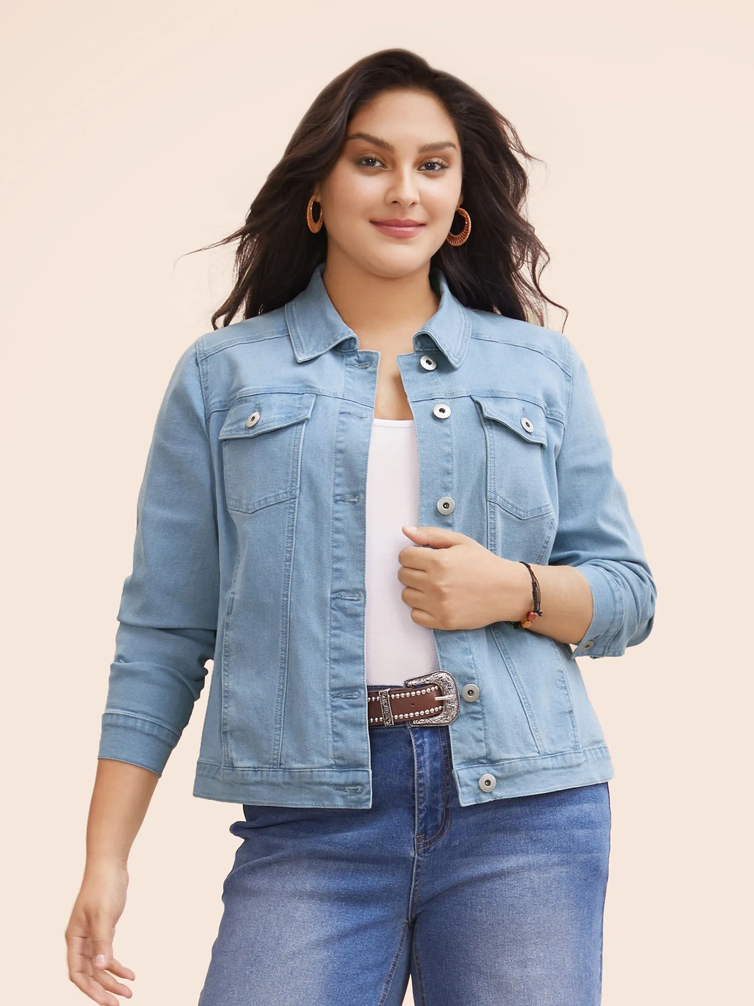 Stretch Denim Hourglass-Fit Jacket sold by Bloomchic product image thumbnail 3