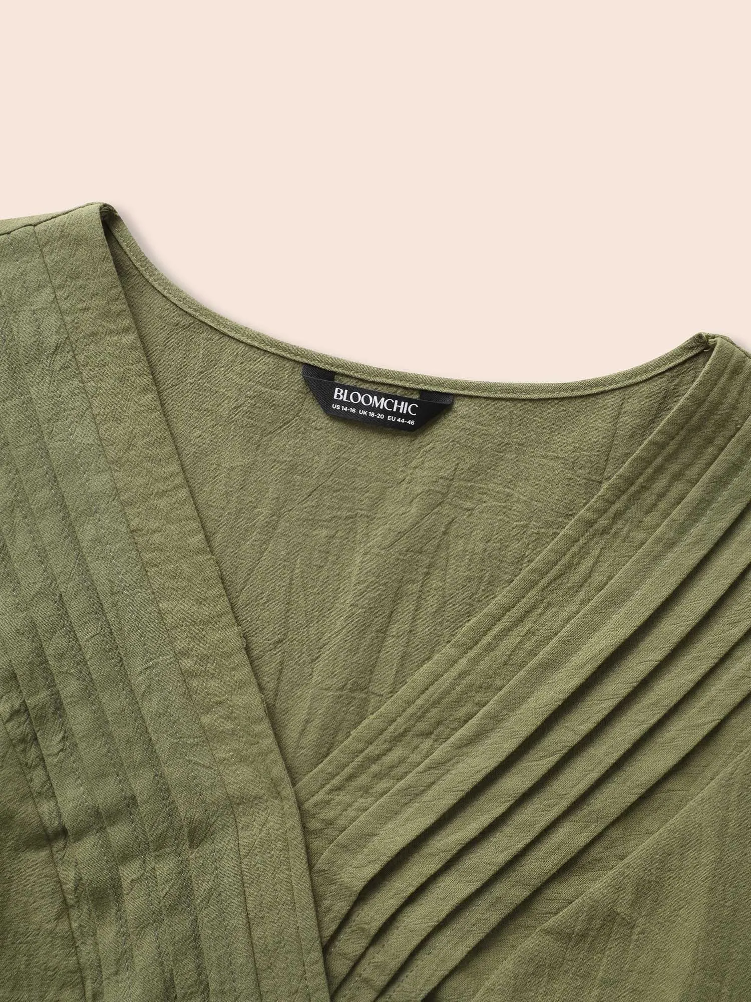 Solid Lantern Sleeve Pleated Blouse sold by Bloomchic product image thumbnail 5