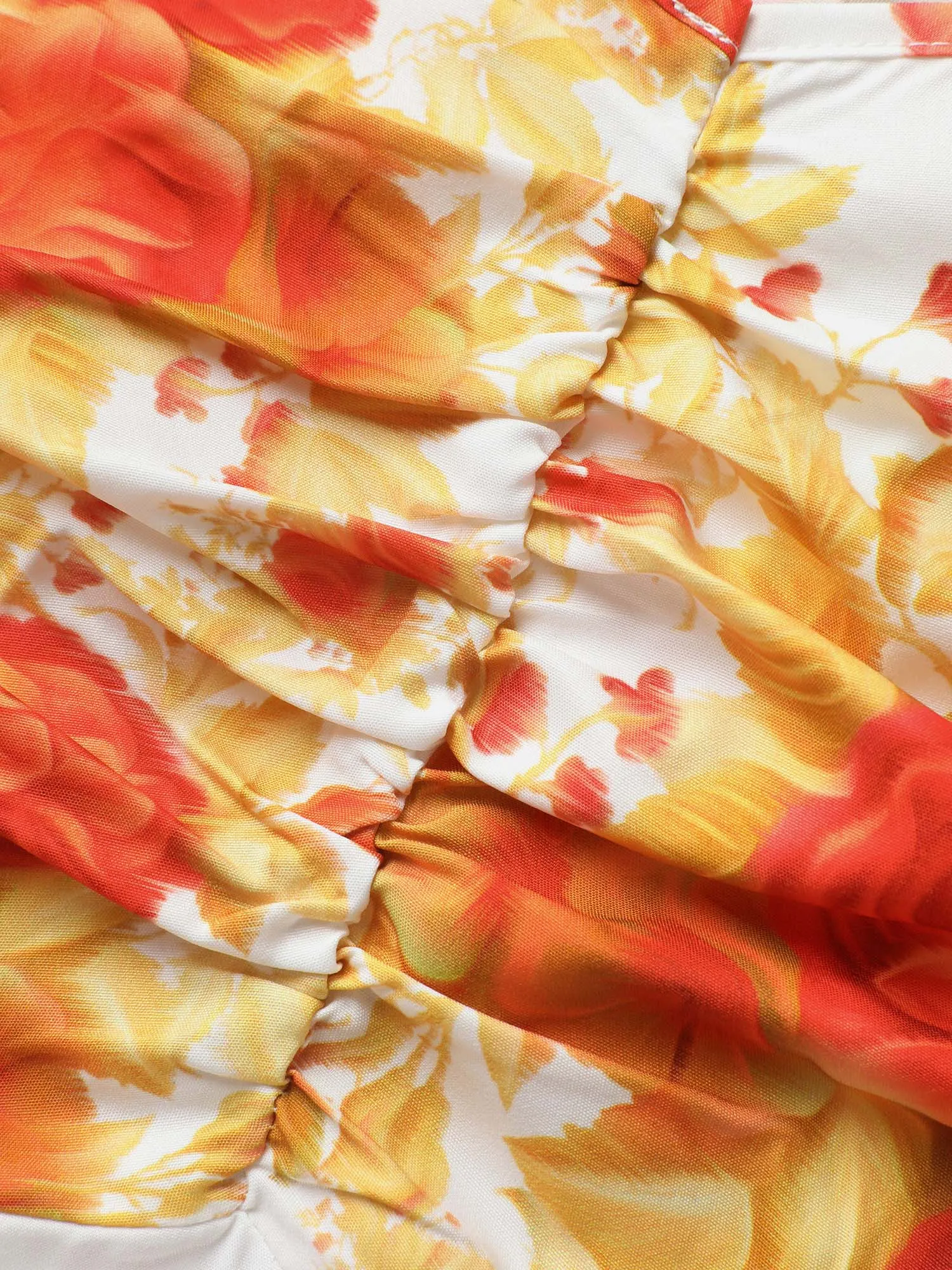 Patchwork Floral Tiered Ruffle Sleeve Dress sold by Bloomchic product image thumbnail 5