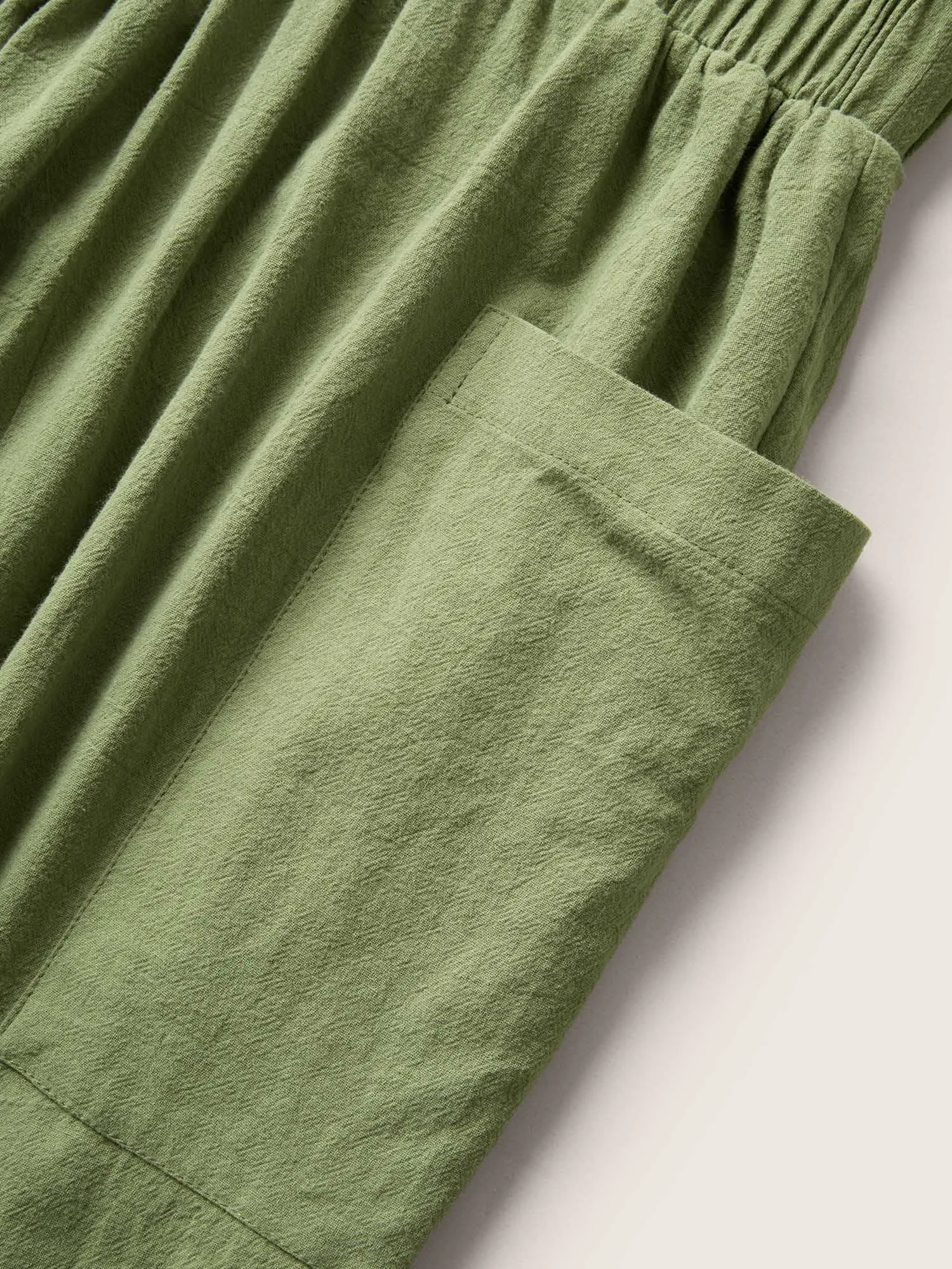 Solid Elastic Waist Patched Pocket Jumpsuit sold by Bloomchic product image thumbnail 5