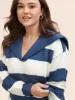 Sailor Collar Colorblock Contrast Pullover sold by Bloomchic
