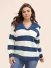 Sailor Collar Colorblock Contrast Pullover sold by Bloomchic