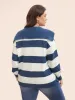 Sailor Collar Colorblock Contrast Pullover sold by Bloomchic