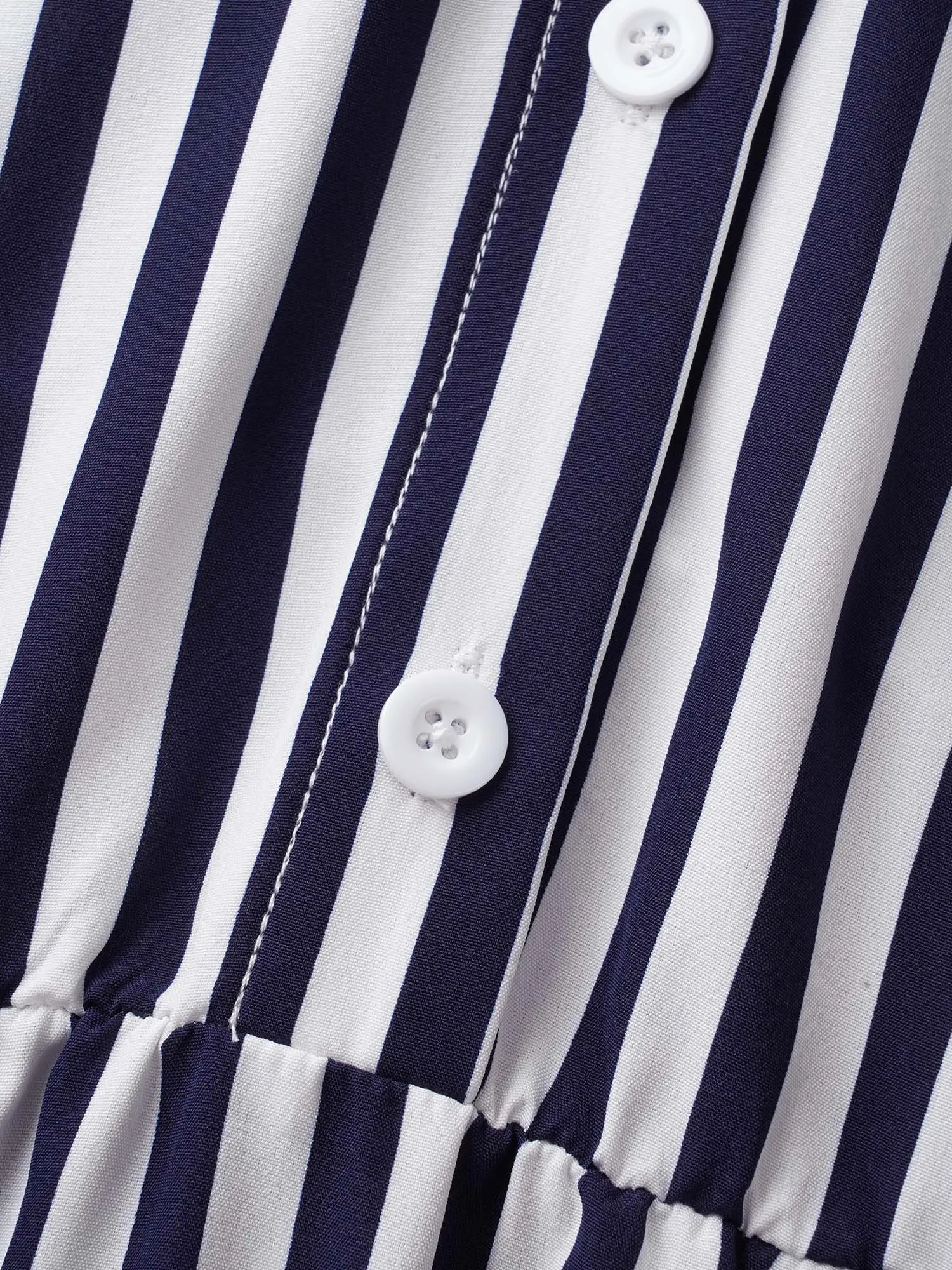 Shirt Collar Striped Hanky Hem Dress sold by Bloomchic product image thumbnail 5