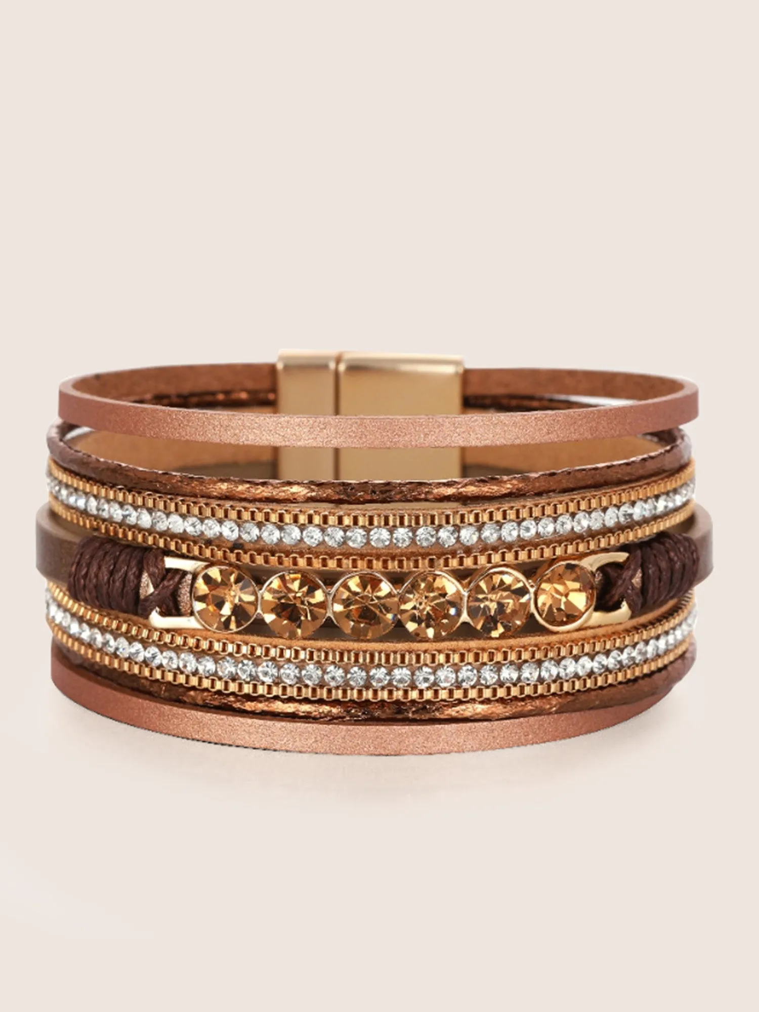 Cubic Zirconia Layered Bracelet sold by Bloomchic product image thumbnail 2