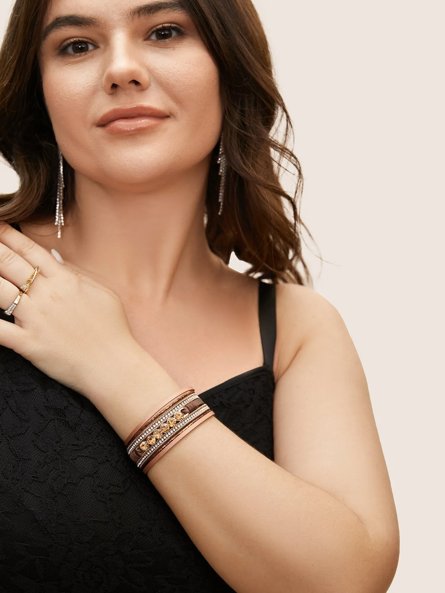 Cubic Zirconia Layered Bracelet sold by Bloomchic product image thumbnail 3