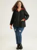Halloween Zipper Drawstring Plaid Contrast Patchwork Jacket sold by Bloomchic