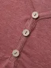 Solid Heather Crew Neck Button Detail T-shirt sold by Bloomchic
