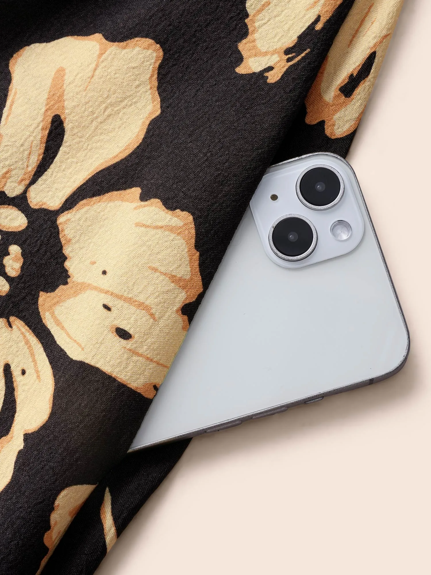 Floral Square Neck Shirred Lantern Sleeve Dress sold by Bloomchic product image thumbnail 5