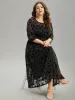 Flocking Star Mesh Elastic Waist Dress sold by Bloomchic