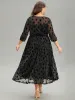 Flocking Star Mesh Elastic Waist Dress sold by Bloomchic