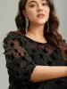 Flocking Star Mesh Elastic Waist Dress sold by Bloomchic