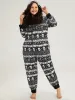 Halloween Skull Print Zipper Hooded Drawstring Sleep Jumpsuit sold by Bloomchic