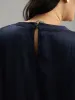 Static-Free Plain Gathered Blouse sold by Bloomchic