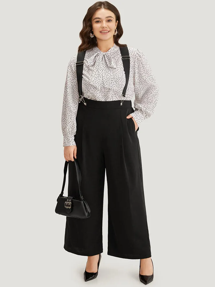 Plain Adjustable Straps Pocket Woven Pants sold by Bloomchic