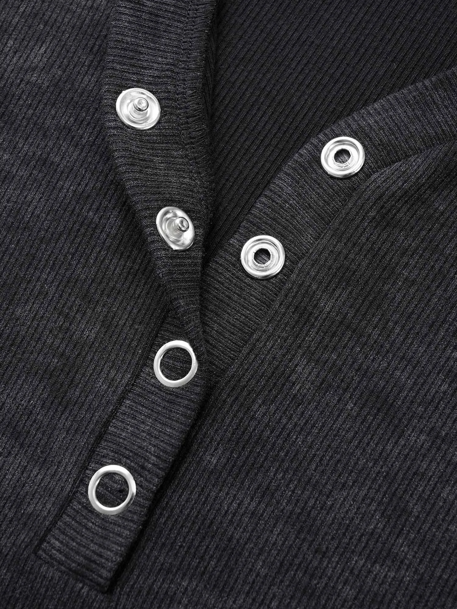 Vintage Textured Button Up T-shirt sold by Bloomchic product image thumbnail 5